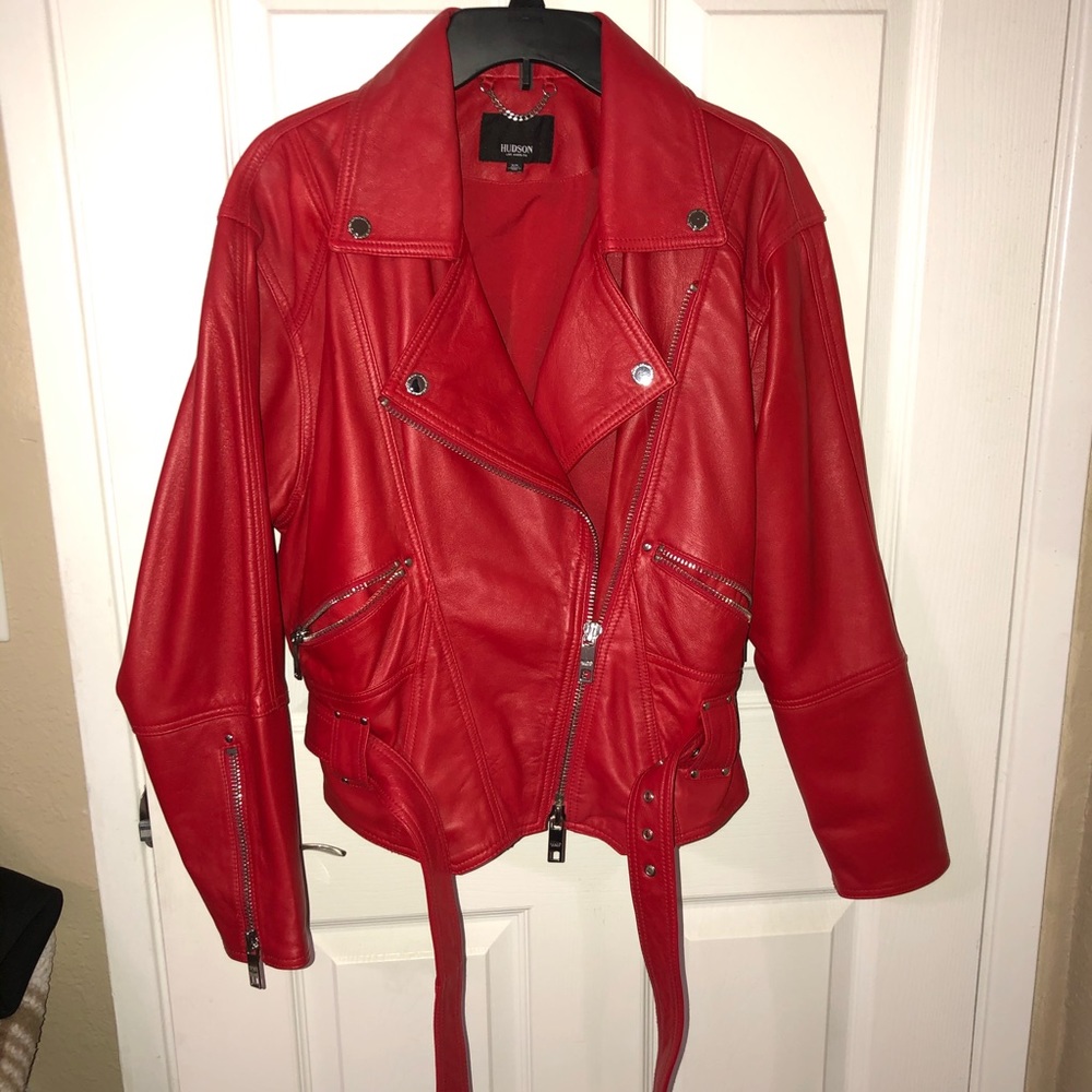 Hudson LA Red Leather Jacket